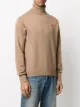 AMI Paris Ami de cœur embroidered turtleneck