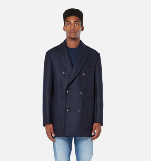 Double Breasted Short Coat - AMI Paris 