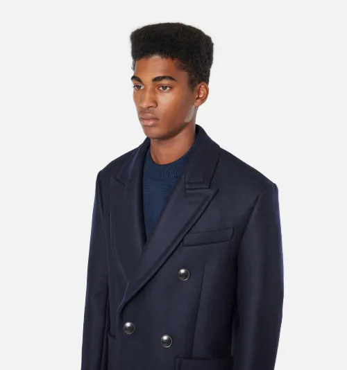 Double Breasted Short Coat - AMI Paris 