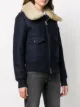 AMI Paris shearling trimmed aviator jacket