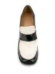AMI bicolour heeled square-toe loafers