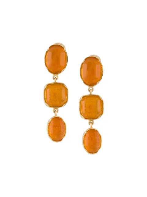 Goossens Three Cabochons clip earrings
