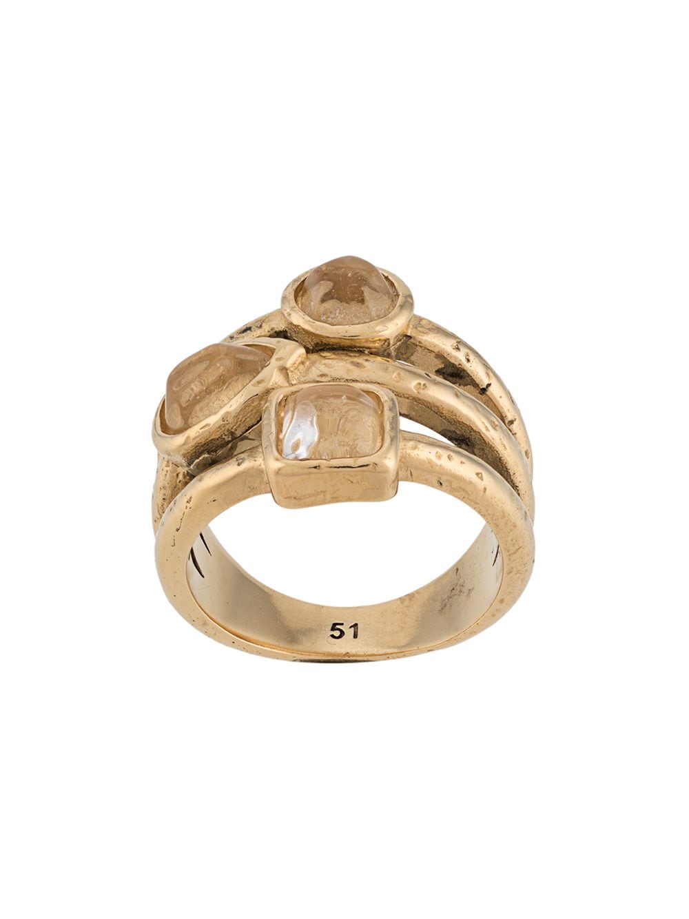 Shop Goossens Mini Cabochons Stacking Ring In Gold