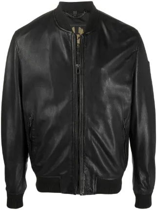 belstaff leather bomber jacket