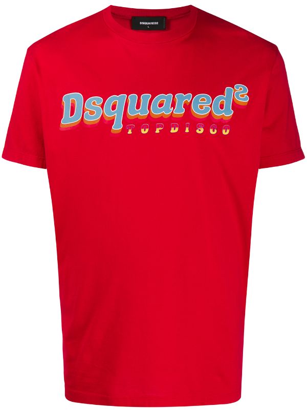 Dsquared2 red Top Disco print T-shirt 