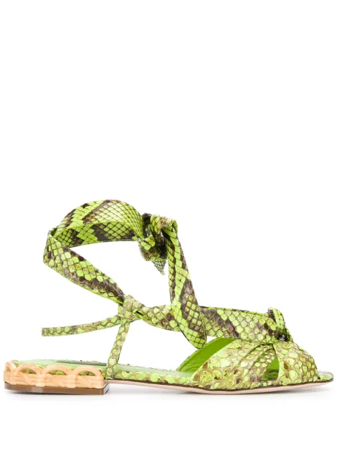 Dolce & Gabbana Sandália com padronagem pele de cobra