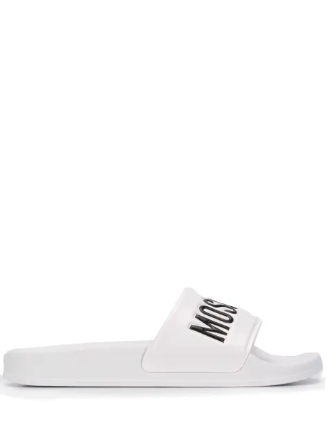 moschino logo pool sliders