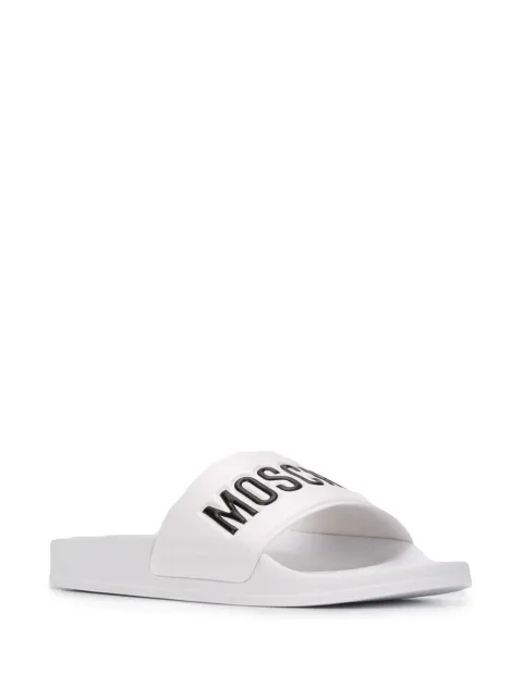 moschino logo pool sliders