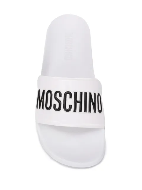 moschino logo pool sliders