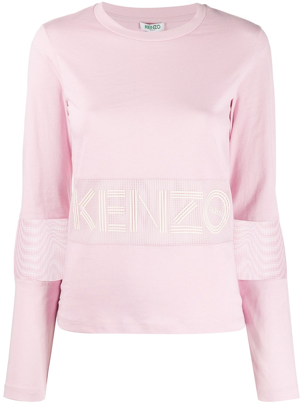 Kenzo Perforated Logo T-shirt In Pink