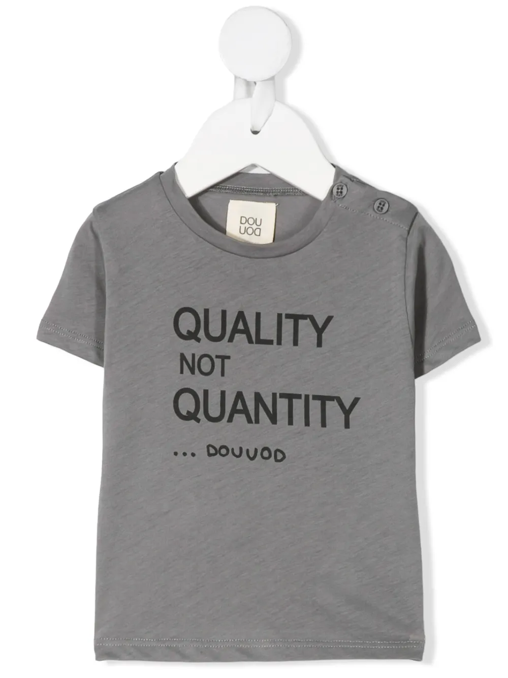 Douuod Babies' Slogan Print T-shirt In Grey