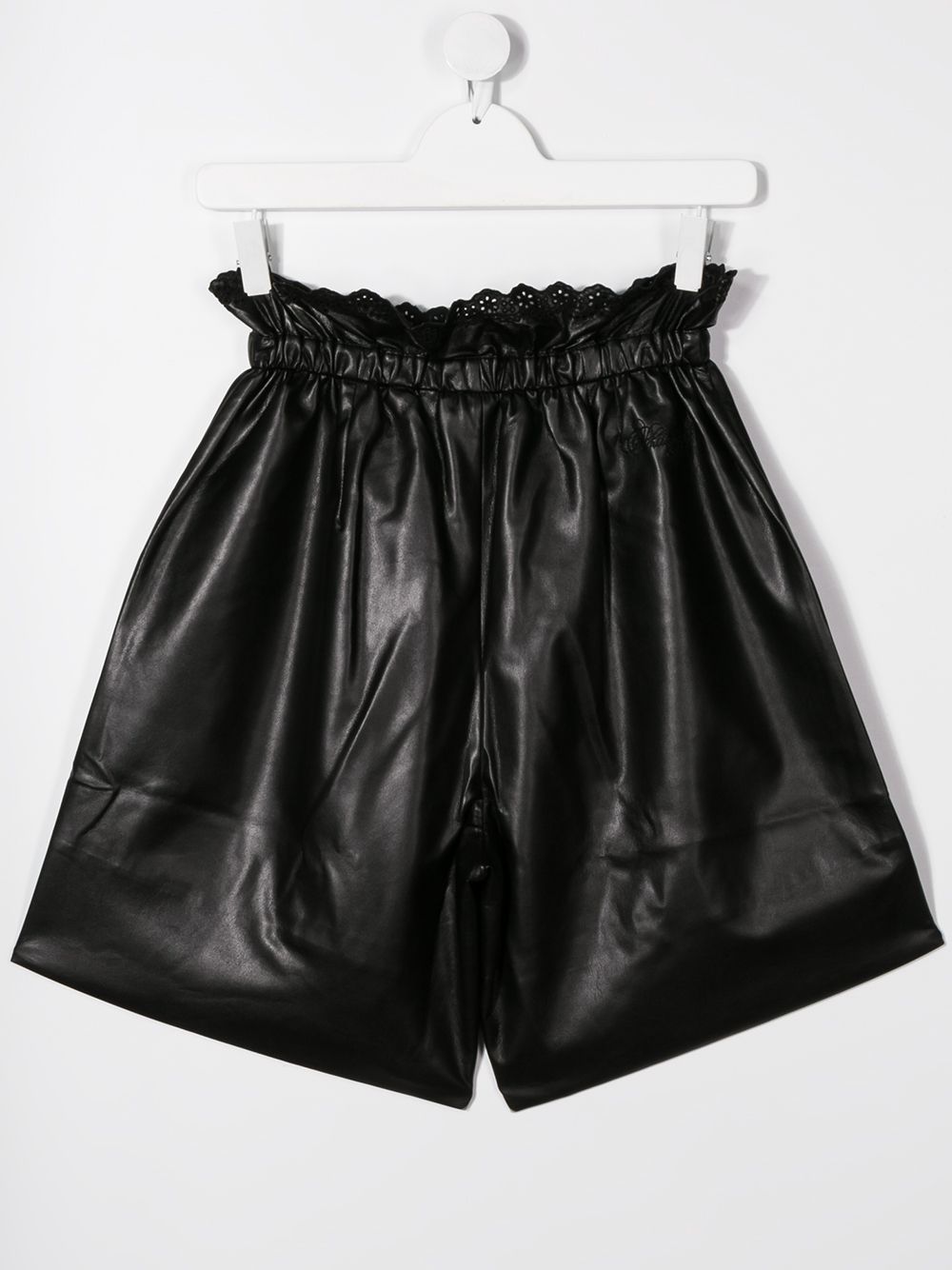 фото Philosophy di lorenzo serafini kids paperbag-waist faux-leather shorts