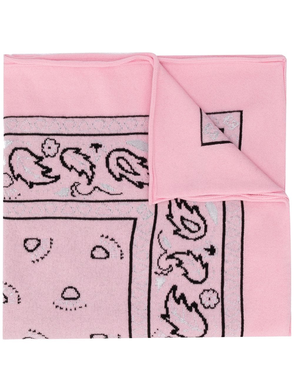 Barrie Paisley Print Bandana Scarf In Pink