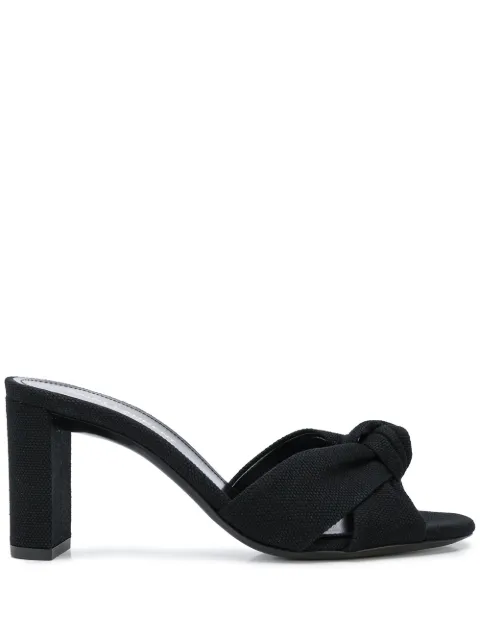 saint laurent bianca knotted leather mules