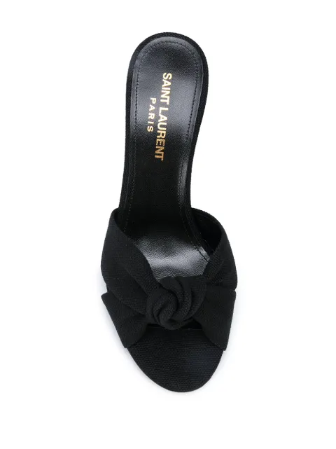 saint laurent bianca knotted leather mules