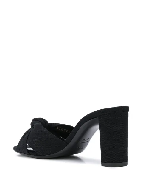 saint laurent bianca knotted leather mules