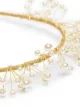 Jennifer Behr Primavera gold-tone pearl headband