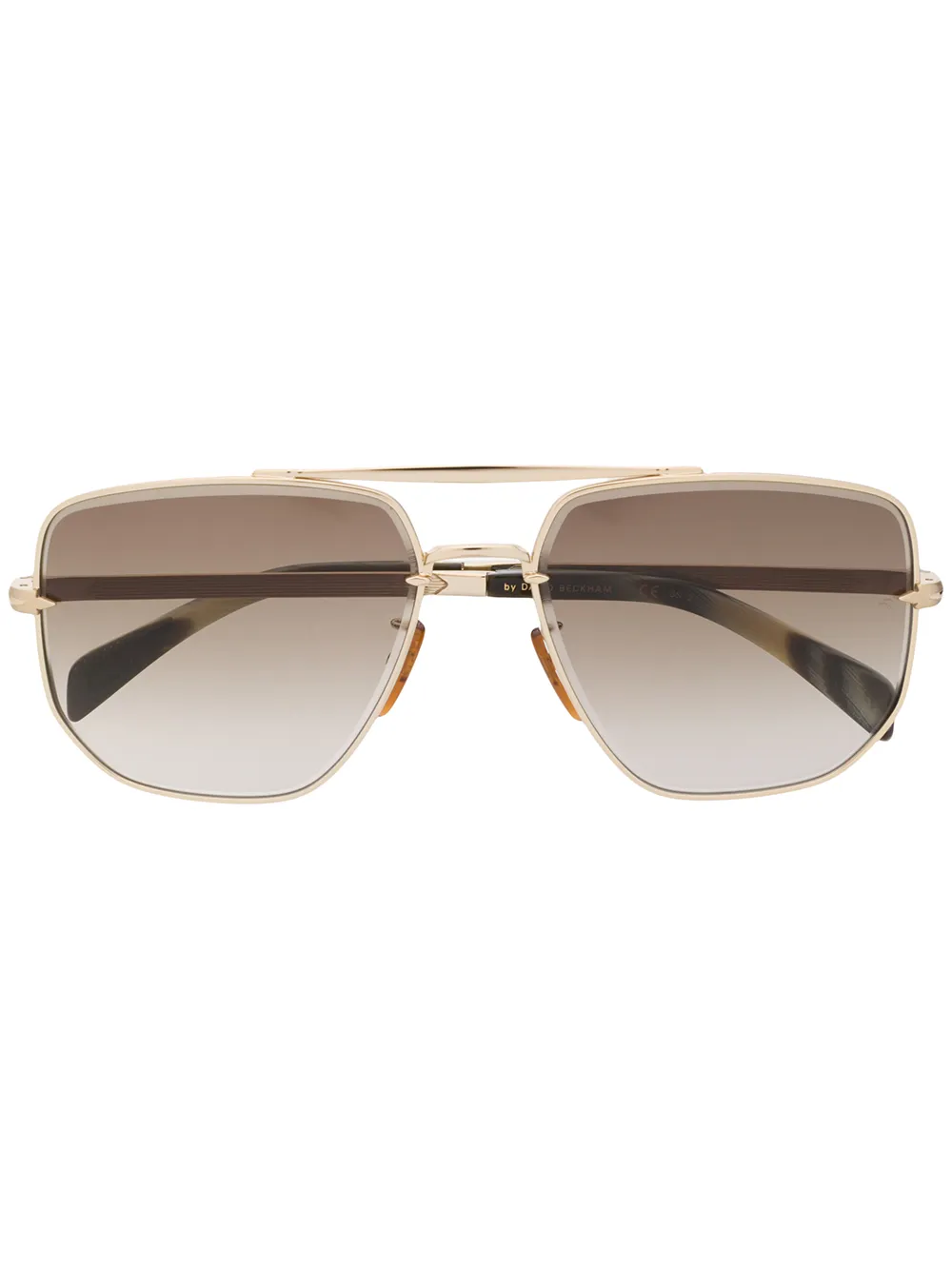 Eyewear By David Beckham Square Aviator Tinted Sunglasses - Farfetch