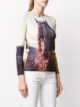 pushBUTTON long sleeve horse print top