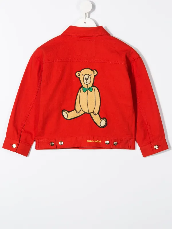 gucci denim jacket teddy bear