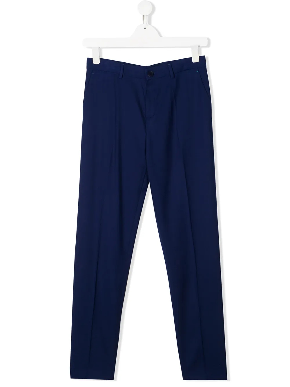 Paul Smith Junior Teen Straight-leg Trousers In Blue
