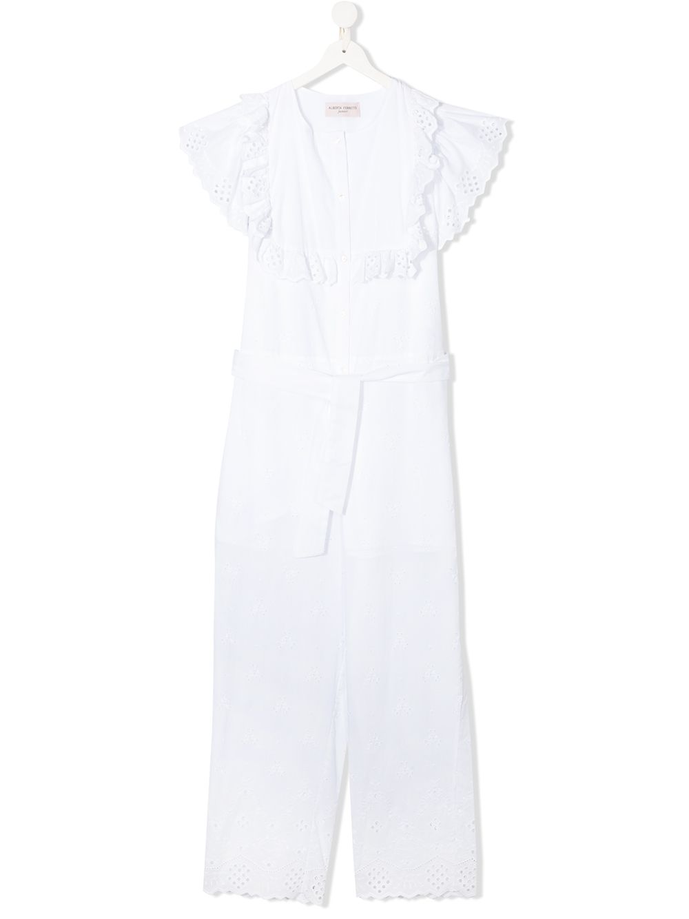 фото Alberta ferretti kids teen embroidered lace jumpsuit