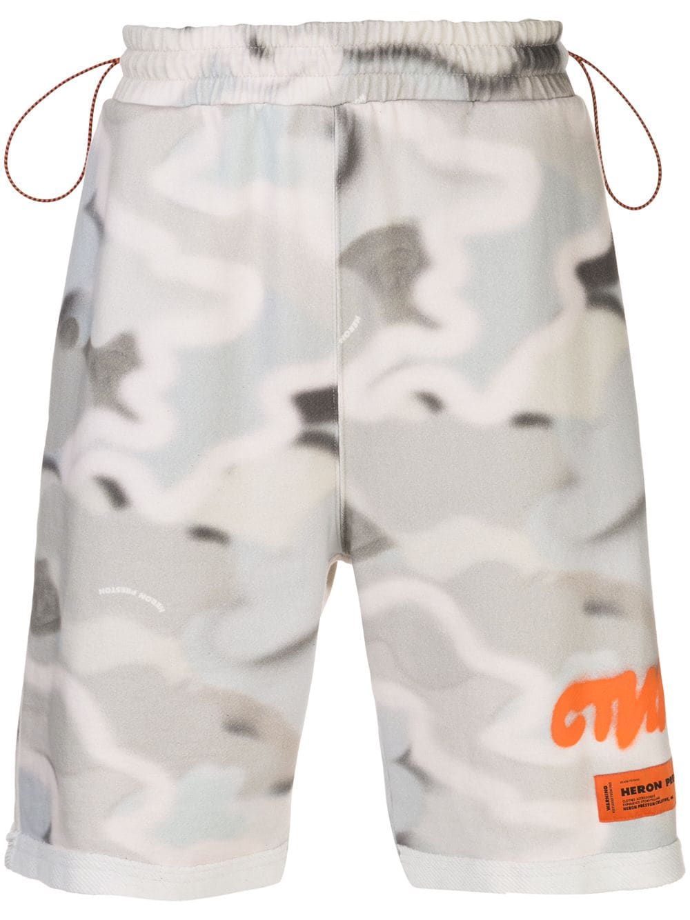 Heron Preston Camouflage-print Track Shorts In Grey