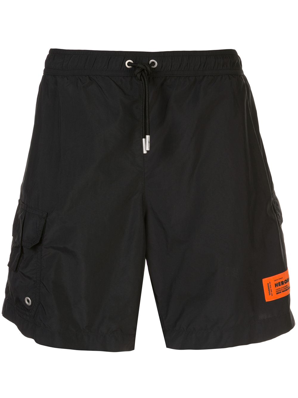 HERON PRESTON LOGO PATCH SWIM SHORTS