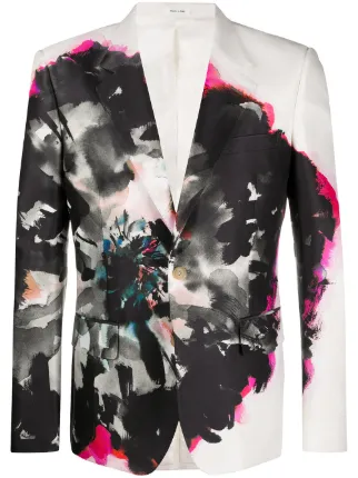 pink flower blazer