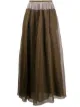 Image 1 of Fendi Vichy pattern organza skirt