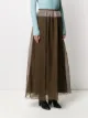 Fendi Vichy pattern organza skirt