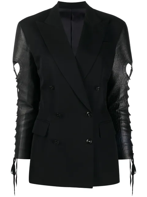 Jean Paul Gaultier Pre-Owned 1992s leather sleeves jacket