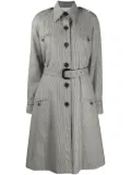 Christian Dior Pre-Owned 2000s check print trench coat - Grey