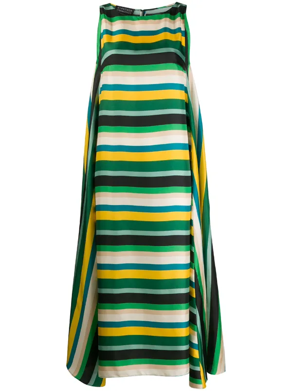 green striped maxi dress