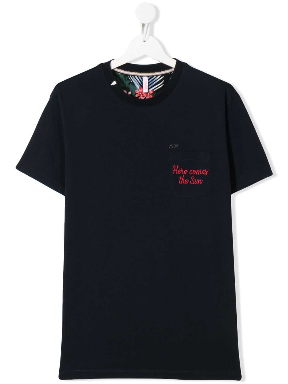 фото Sun 68 kids teen slogan embroidery cotton t-shirt