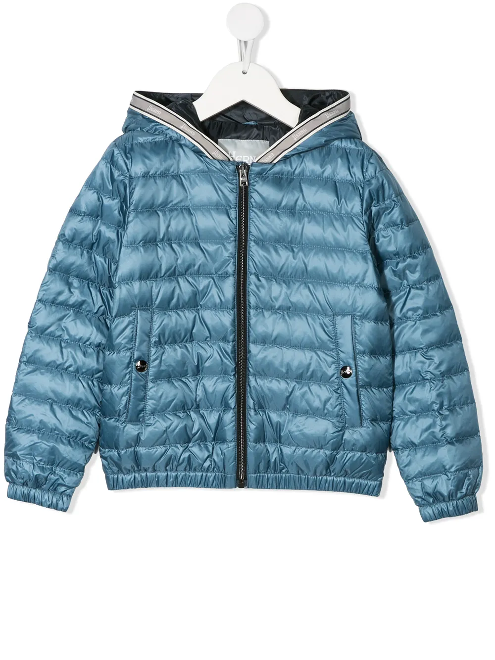 Herno Kids' Long Sleeve Puffer Jacket In Blue