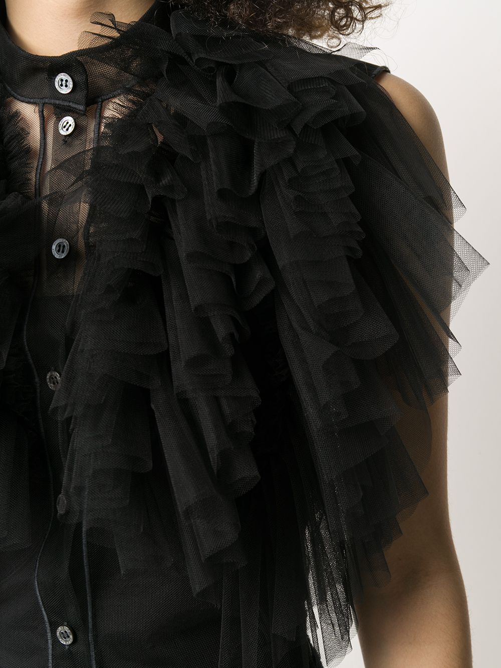 фото Viktor & rolf wings of love ruffled sheer blouse