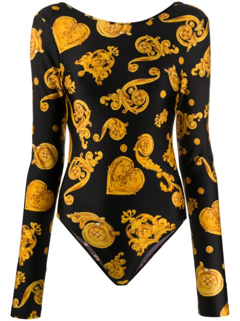 Versace Jeans Couture Baroque Heart Print Body - Farfetch