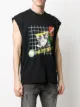 Versace Jeans Couture تيشيرت بدون أكمام بطبعة جرافيك