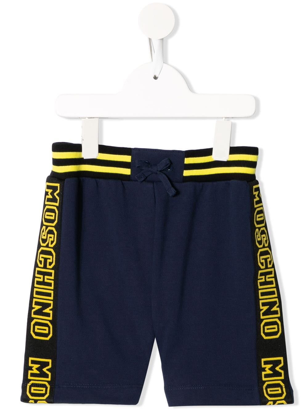 Moschino Kids' Logo Stripe Shorts In Blue