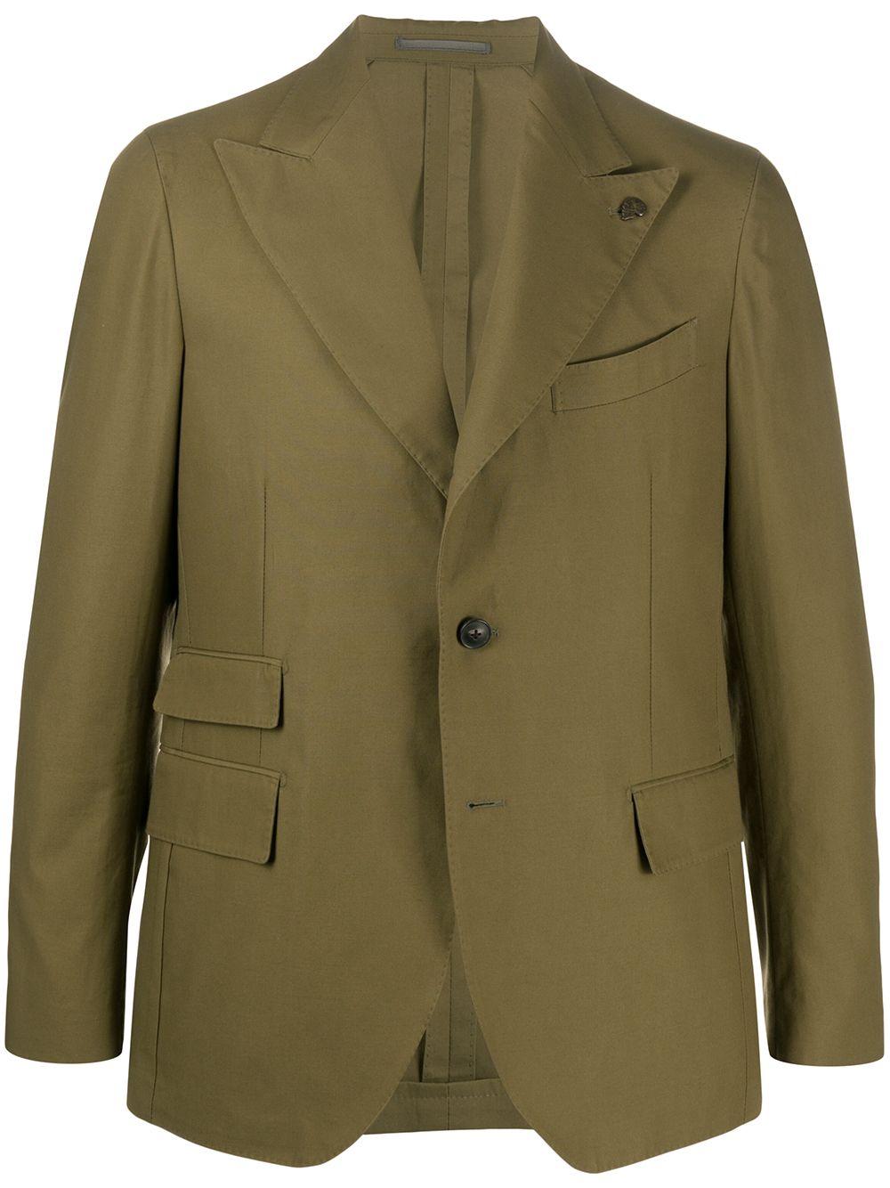 Shop Gabriele Pasini Fitted Single Breasted Blazer In Green