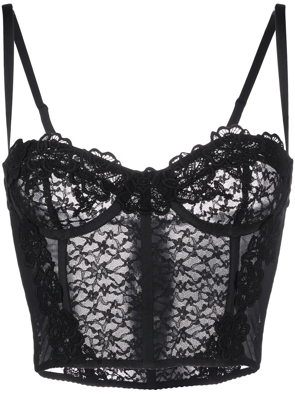 black lace bustier
