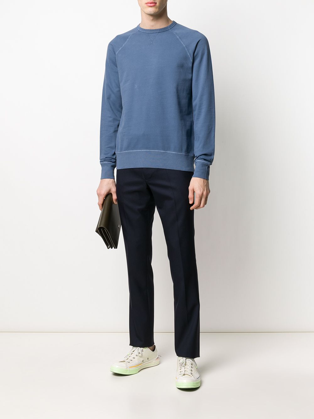 фото Officine generale long-sleeve fitted sweatshirt