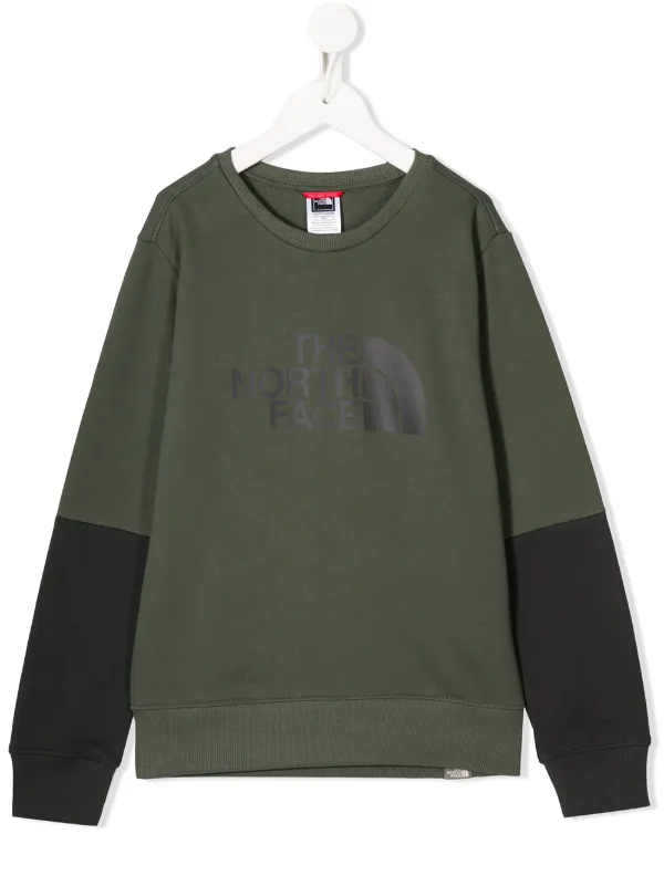 army green north face hoodie