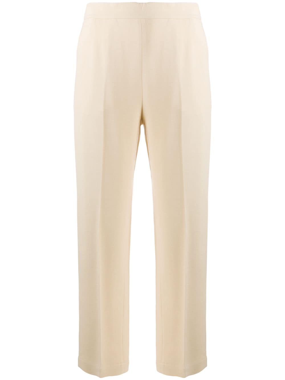 Shop Erika Cavallini Cropped Straight-leg Trousers In Neutrals