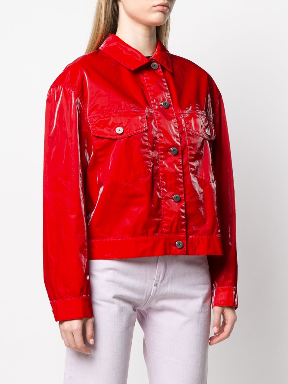фото Mr & mrs italy куртка контрастной текстуры с жатым эффектом