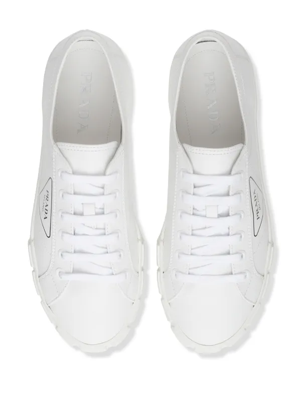 Prada Logo Print low-top Sneakers | White | FARFETCH