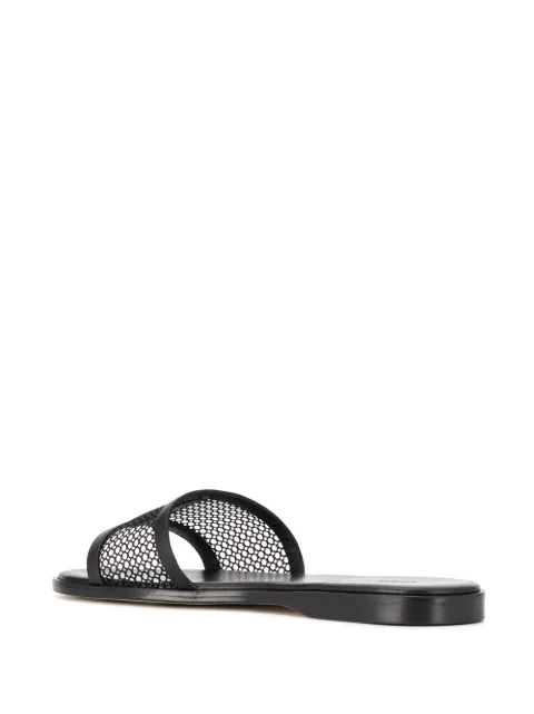 JIMMY CHOO | Minea Flat Mule #Sandal RRN . To see more photos of your favorite shoe brand follow 