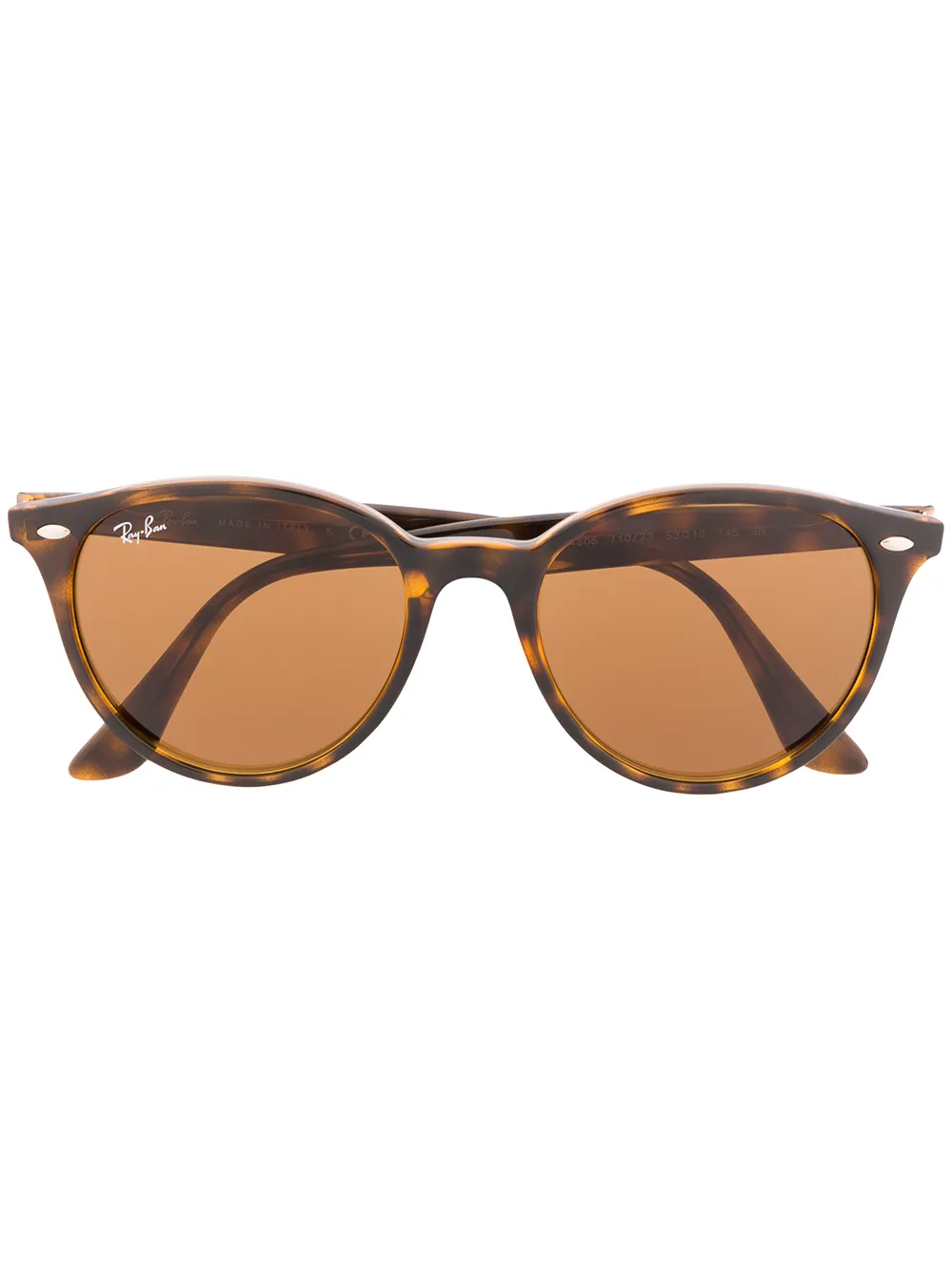 Ray-Ban Zonnebril met rond montuur Bruin