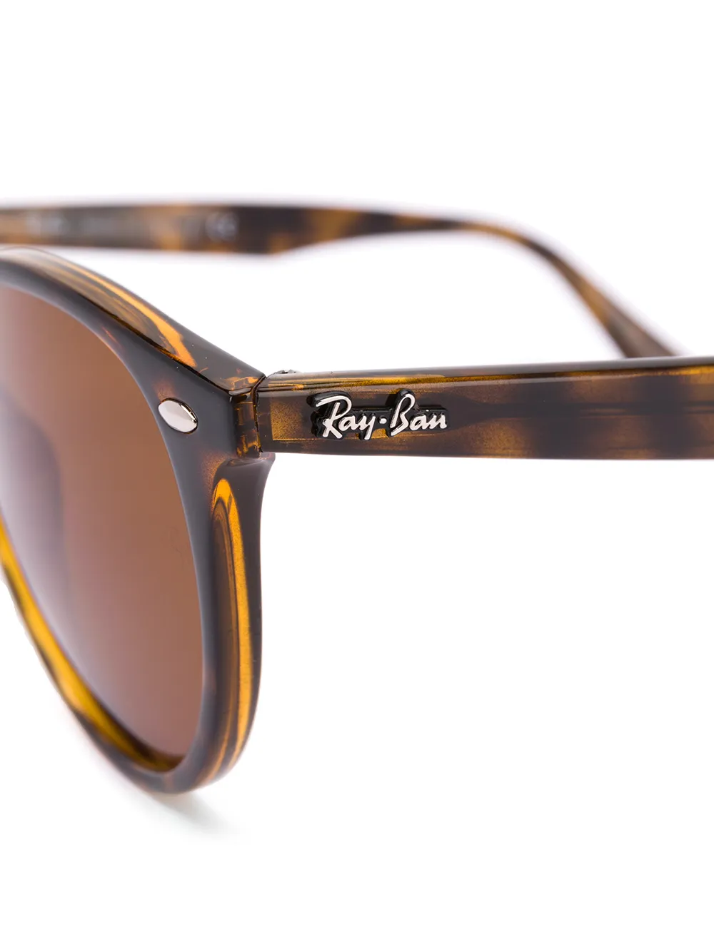Ray-Ban Zonnebril met rond montuur Bruin